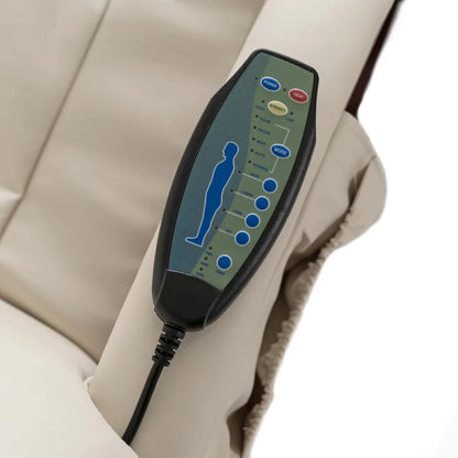 Elite CANO Massage Chair with Footrest Beige/Brown/Black