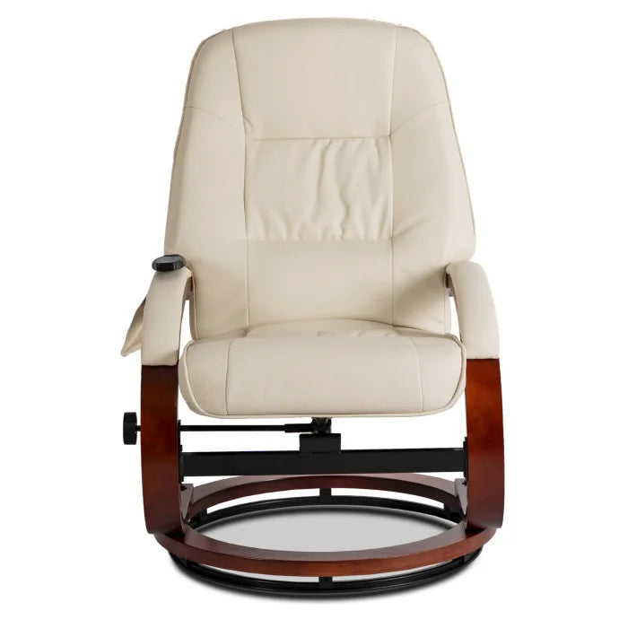 Elite CANO Massage Chair with Footrest Beige/Brown/Black