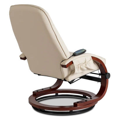 Elite CANO Massage Chair with Footrest Beige/Brown/Black