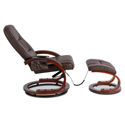 Elite CANO Massage Chair with Footrest Beige/Brown/Black