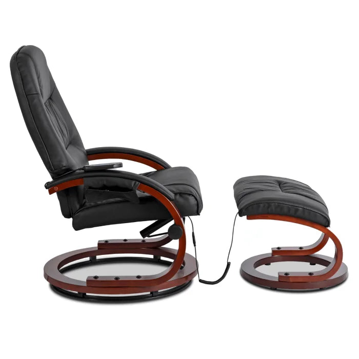 Elite CANO Massage Chair with Footrest Beige/Brown/Black