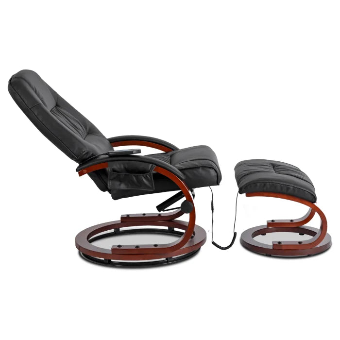 Elite CANO Massage Chair with Footrest Beige/Brown/Black