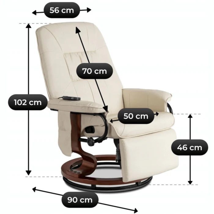 WEST Modern Massage Lounge Chair with Matching Footrest