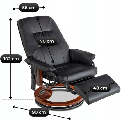 WEST Modern Massage Lounge Chair with Matching Footrest