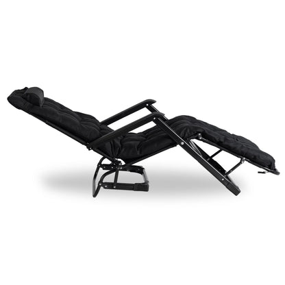 Elite EDISON Garden Recliner Black - Adjustable Outdoor Lounger