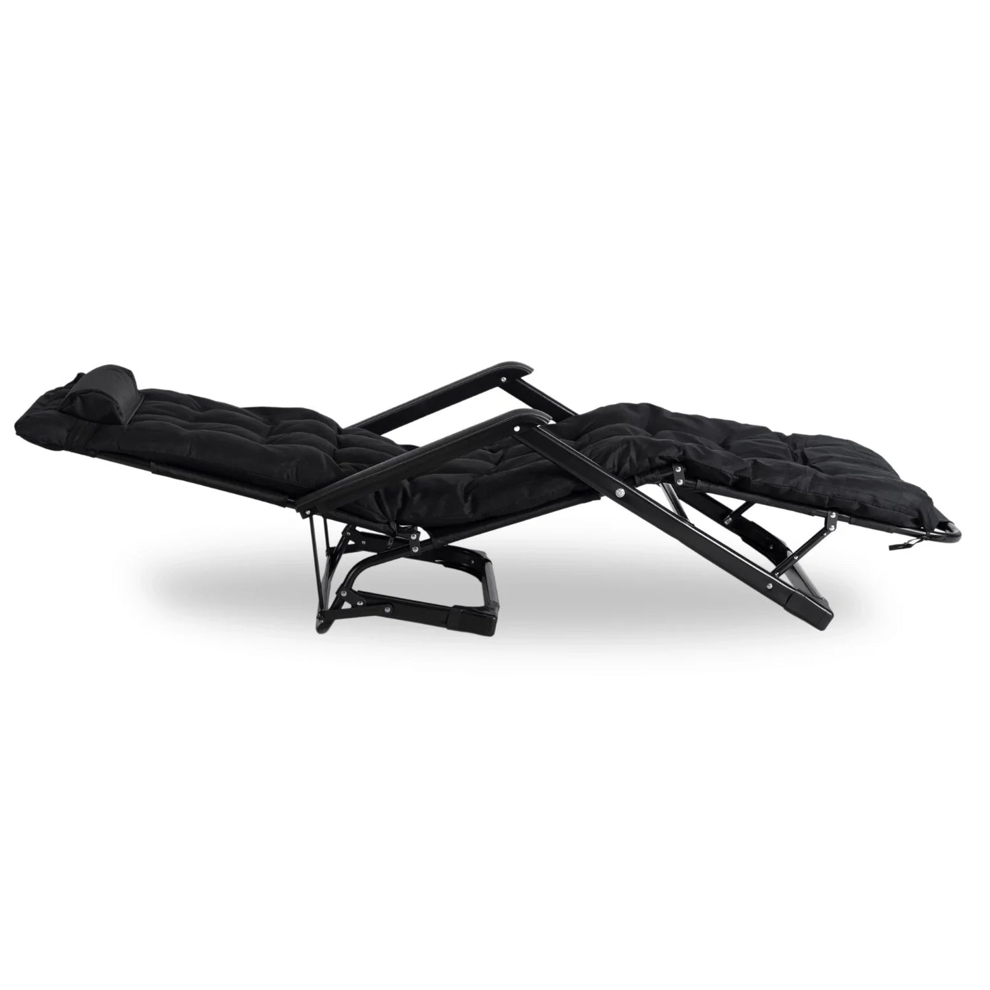 Elite EDISON Garden Recliner Black - Adjustable Outdoor Lounger