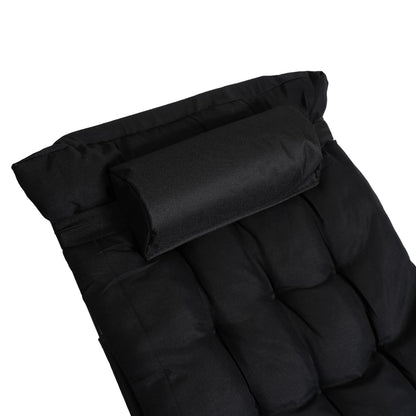 Elite EDISON Garden Recliner Black - Adjustable Outdoor Lounger