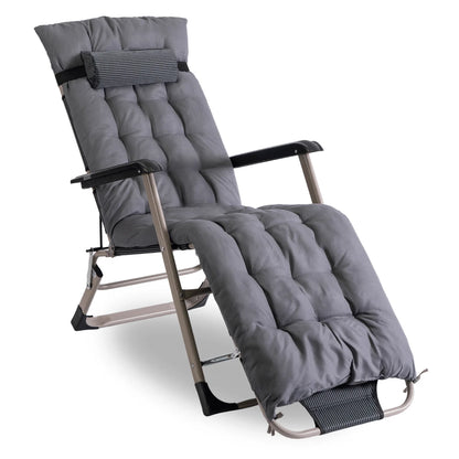 Elite EDISON Garden Recliner Grey - Adjustable Lounger with Footrest