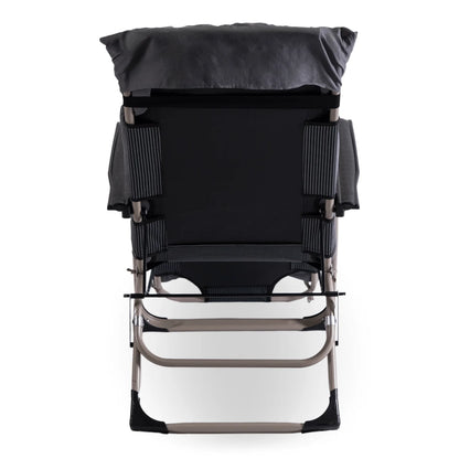 Elite EDISON Garden Recliner Grey - Adjustable Lounger with Footrest