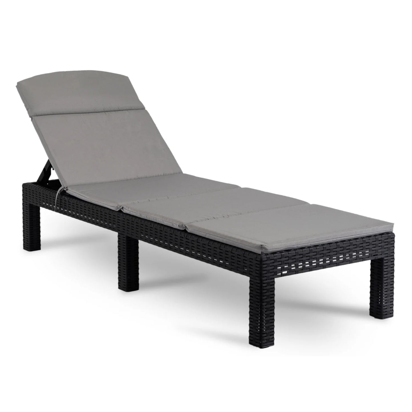 Elite LUIZJANA Outdoor Recliner – Black Technorattan