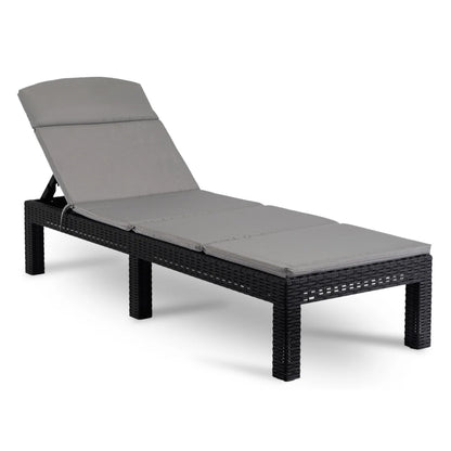 Elite LUIZJANA Outdoor Recliner – Black Technorattan