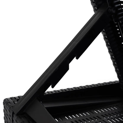 Elite LUIZJANA Outdoor Recliner – Black Technorattan