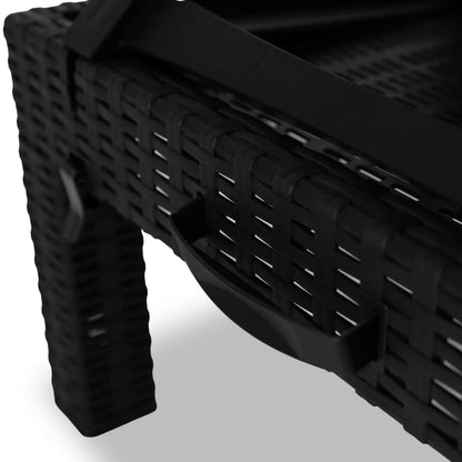 Elite LUIZJANA Outdoor Recliner – Black Technorattan