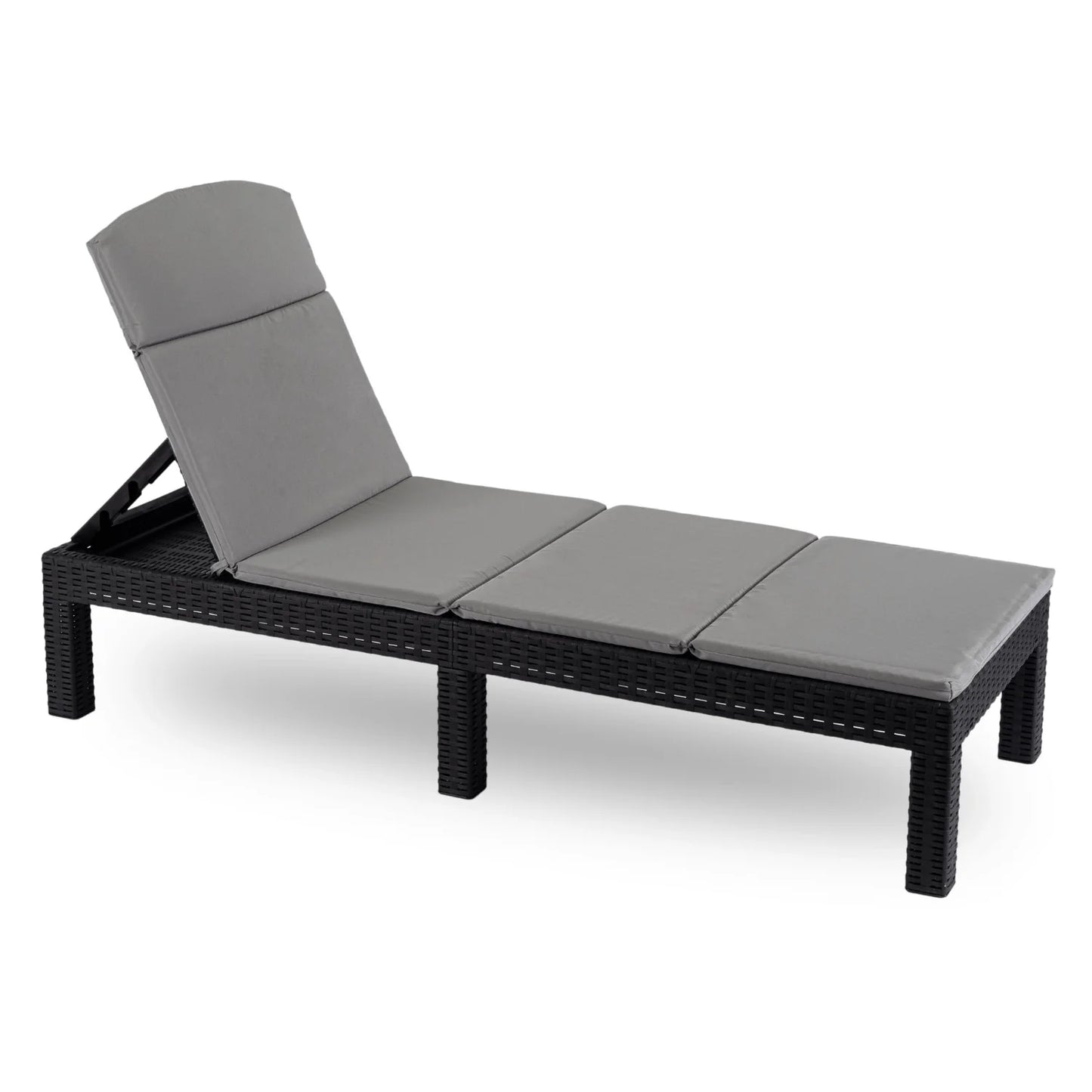 Elite LUIZJANA Outdoor Recliner – Black Technorattan