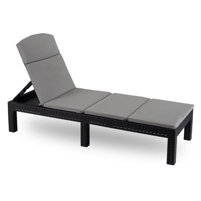 Elite LUIZJANA Outdoor Recliner – Black Technorattan