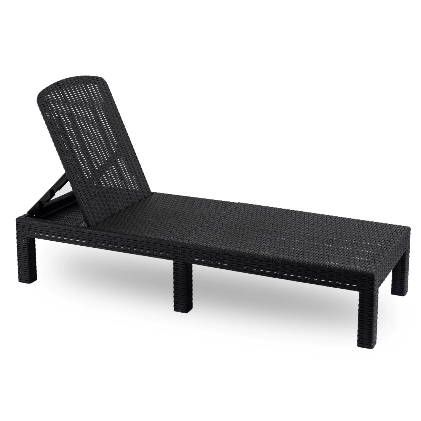 Elite LUIZJANA Outdoor Recliner – Black Technorattan