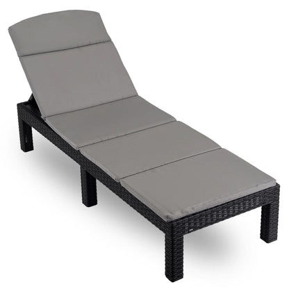 Elite LUIZJANA Outdoor Recliner – Black Technorattan