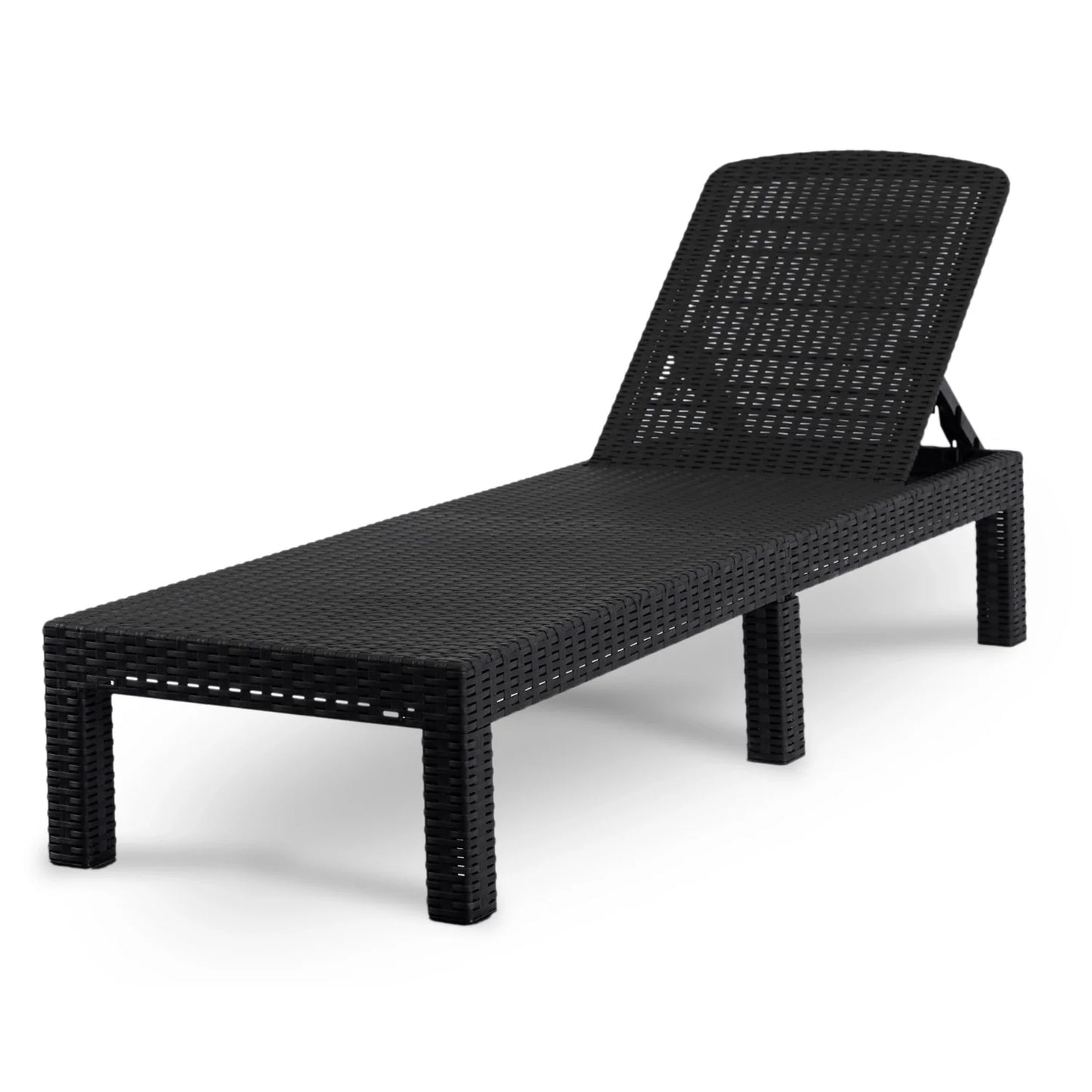 Elite LUIZJANA Outdoor Recliner – Black Technorattan