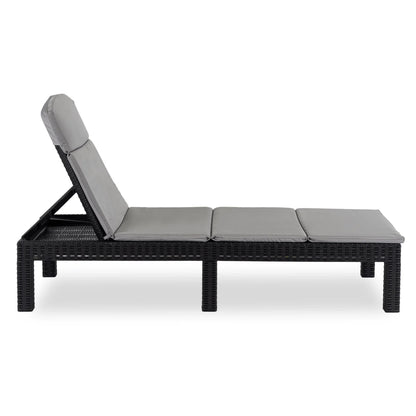 Elite LUIZJANA Outdoor Recliner – Black Technorattan