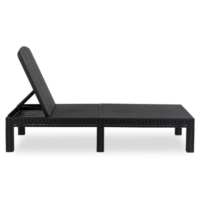 Elite LUIZJANA Outdoor Recliner – Black Technorattan