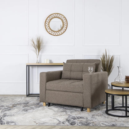 Elite SOLOR Beige Armchair Bed