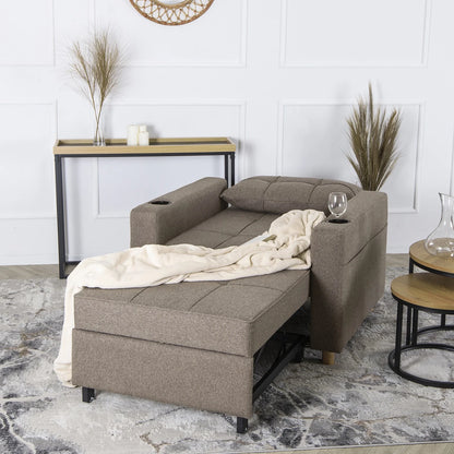 Elite SOLOR Beige Armchair Bed