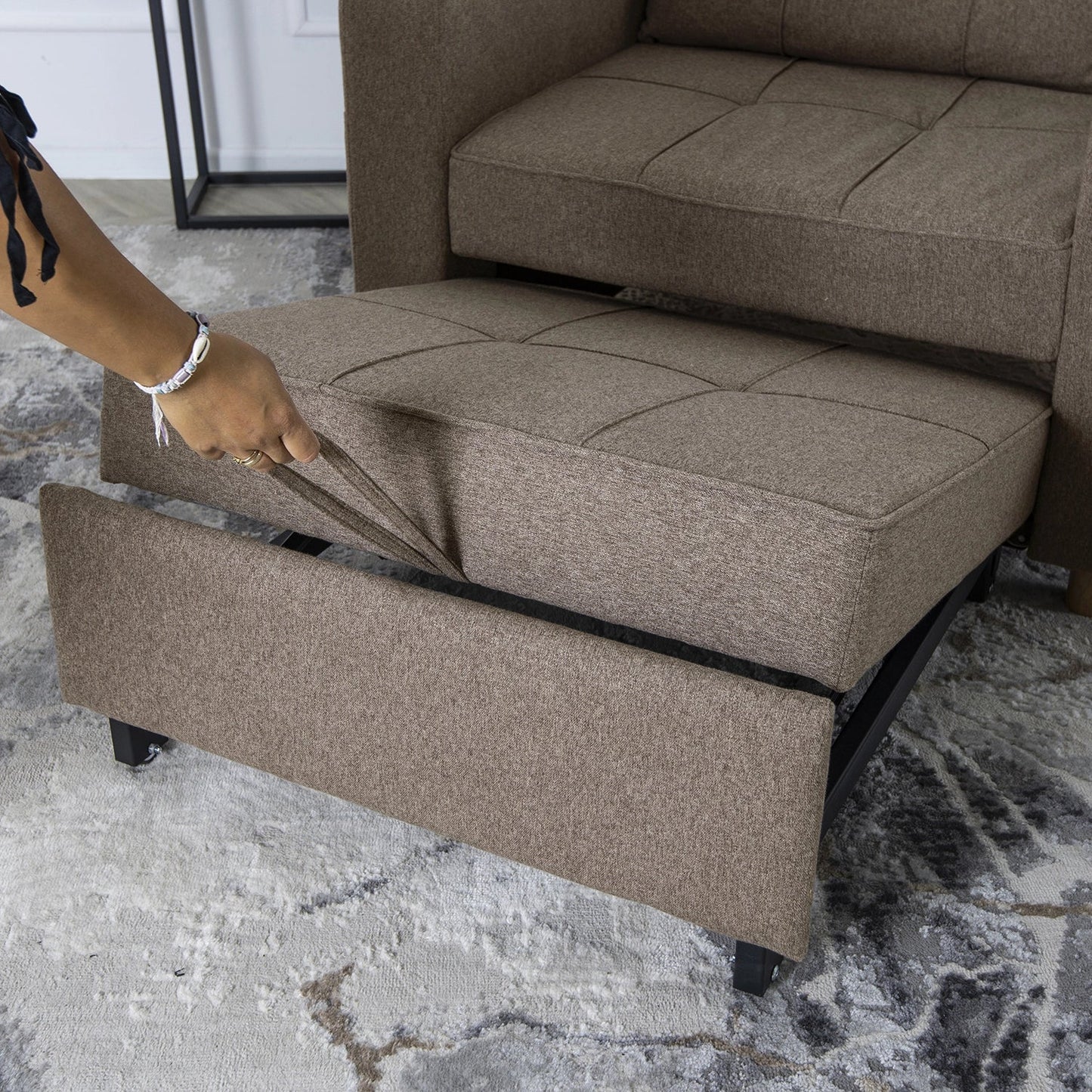 Elite SOLOR Beige Armchair Bed