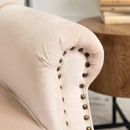 Elite MALLO Beige Velvet Armchair