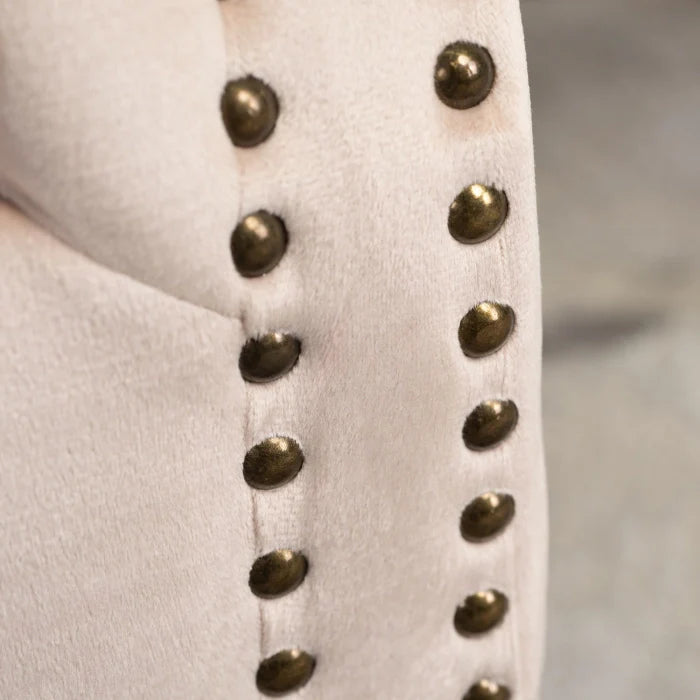 Elite MALLO Beige Velvet Armchair