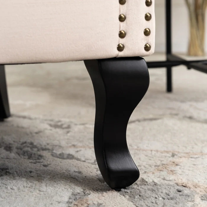 Elite MALLO Beige Velvet Armchair