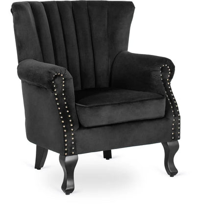 Elite MALLO Black Velvet Armchair