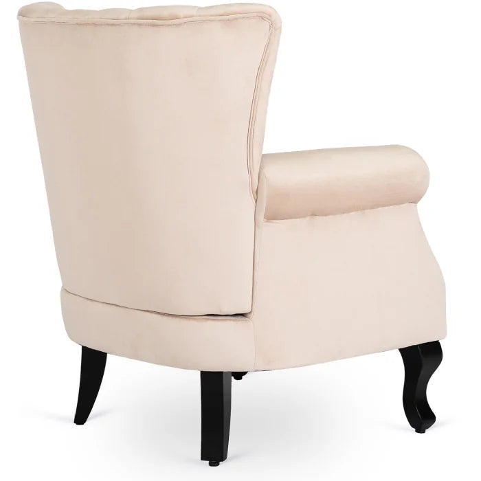 Elite MALLO Beige Velvet Armchair