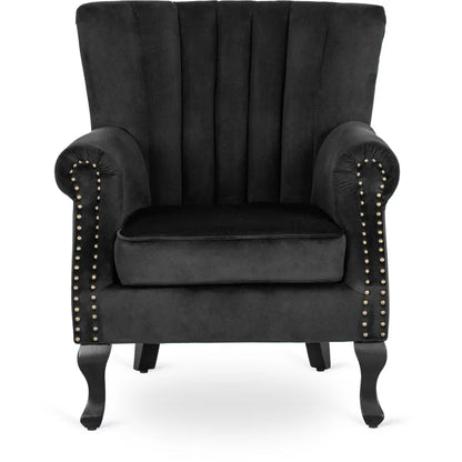 Elite MALLO Black Velvet Armchair