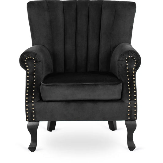 Elite MALLO Black Velvet Armchair