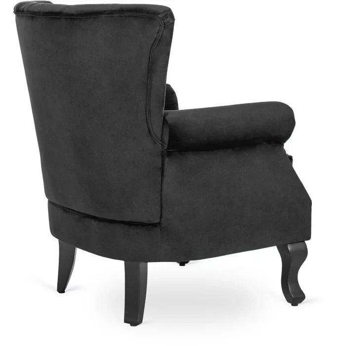 Elite MALLO Black Velvet Armchair
