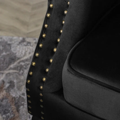Elite MALLO Black Velvet Armchair