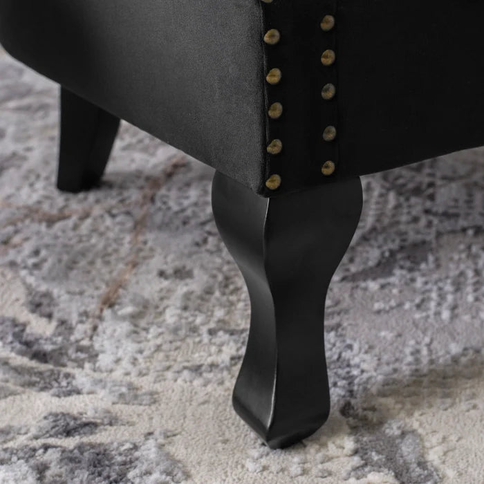Elite MALLO Black Velvet Armchair