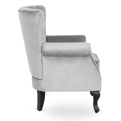 Elite MALLO Grey Velvet Armchair