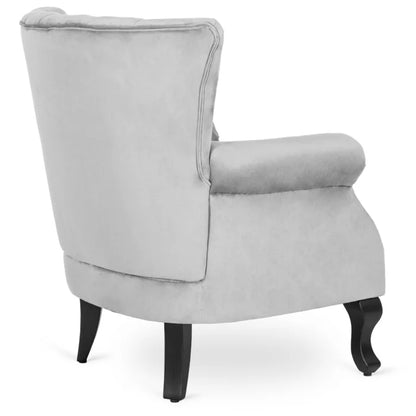 Elite MALLO Grey Velvet Armchair
