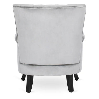 Elite MALLO Grey Velvet Armchair