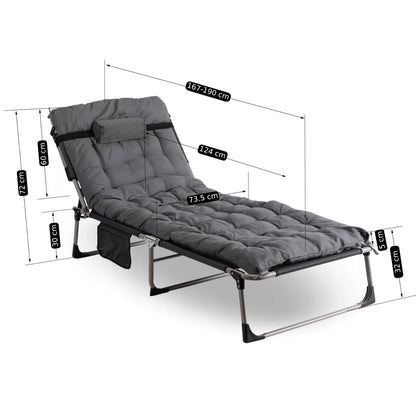 Elite VENUS Gray Reclining Garden Chair – Ultimate Comfort & Relaxation