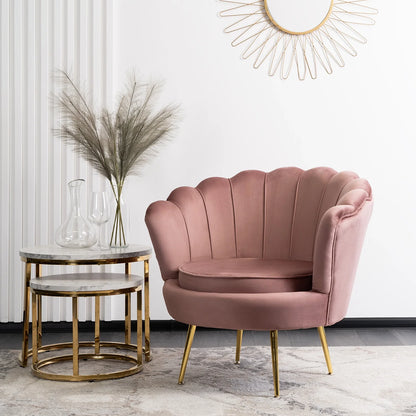 Elite ANGEL Pink Velvet Armchair
