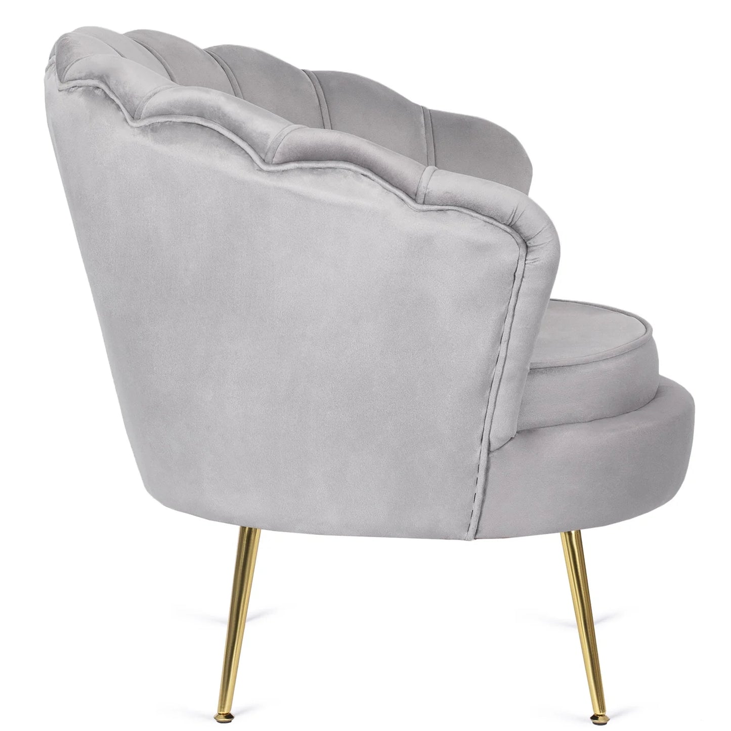 Elite ANGEL Grey Velvet Armchair