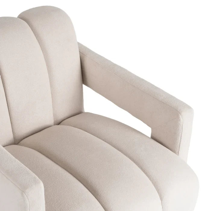 Elite BENDER Lounge Armchair for Living Room- Cream Modern