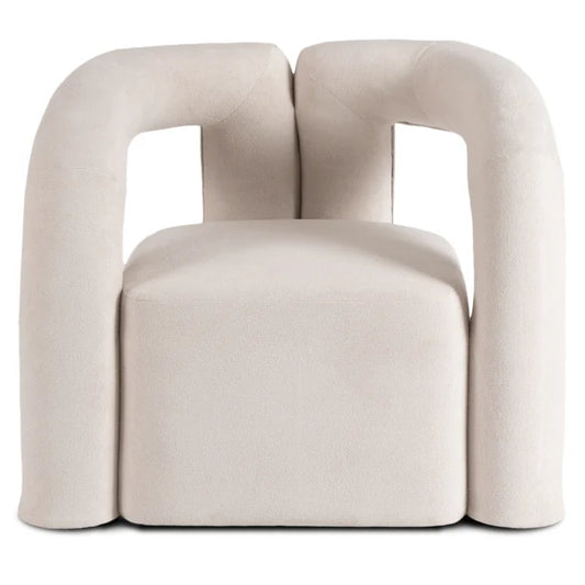 Elite BRAZIL Lounge Armchair for Living Room -Cream Modern