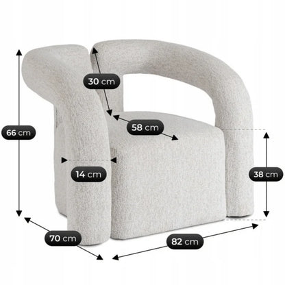 Elite BRAZIL Lounge Armchair for Living Room -Grey Modern