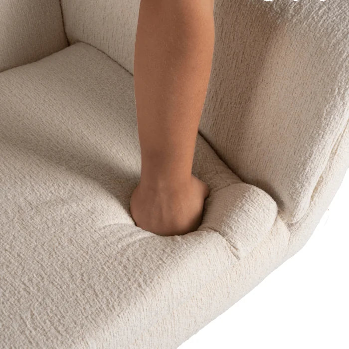 Elite TERRY Swivel Lounge Armchair Beige