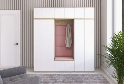 PK Sevilla 4 Hallway Wardrobe - Upholstered Panels in Various Colours
