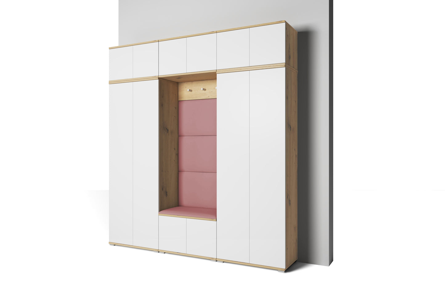 PK Sevilla 4 Hallway Wardrobe - Upholstered Panels in Various Colours