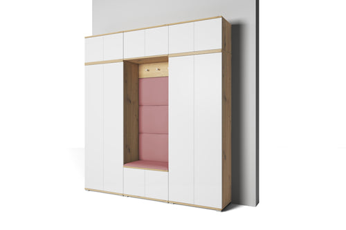 PK Sevilla 4 Hallway Wardrobe - Upholstered Panels in Various Colours